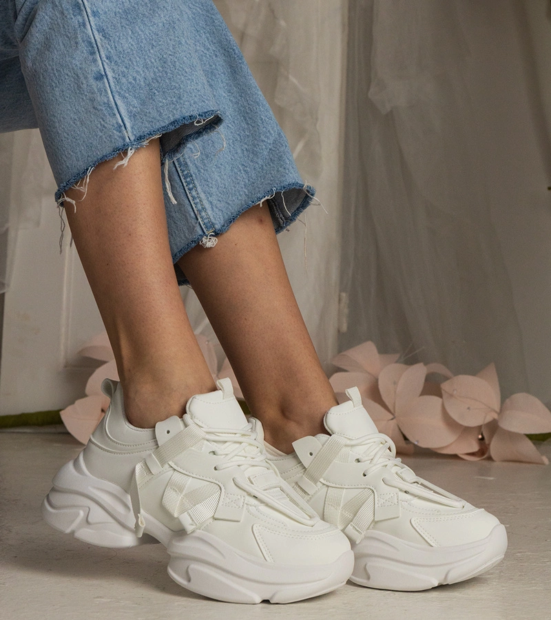 Weiße Damen-Sneaker massives sportliches Zarina