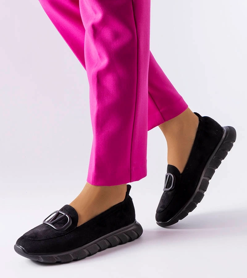 Schwarze Slip-On-Sneakers von Vinceza