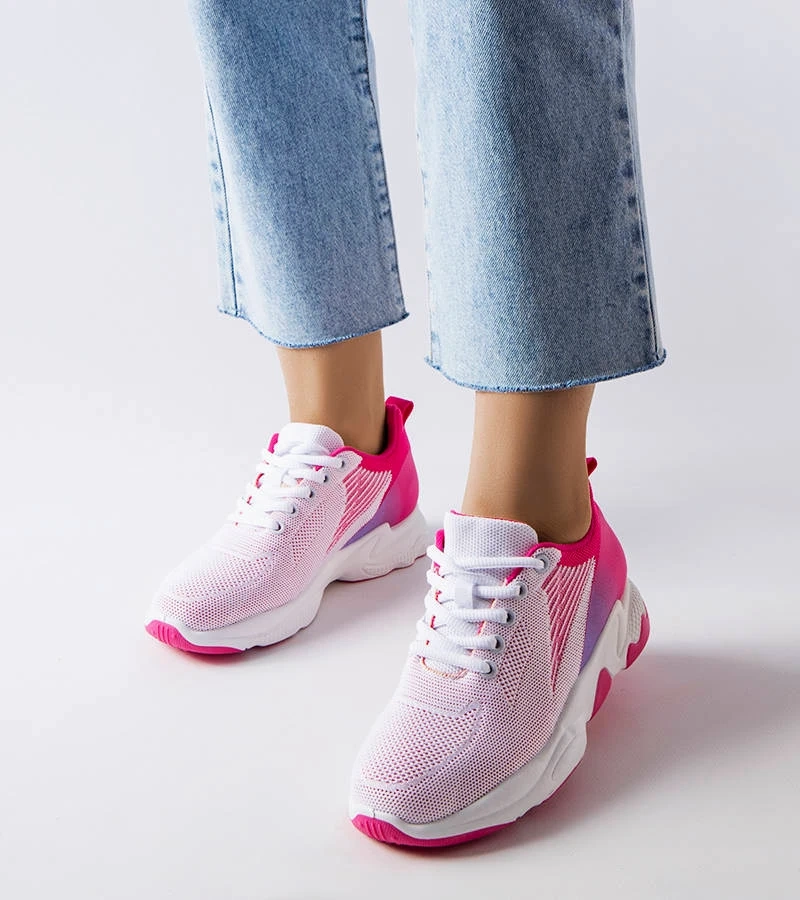 Weiß-rosa Genet Sneakers