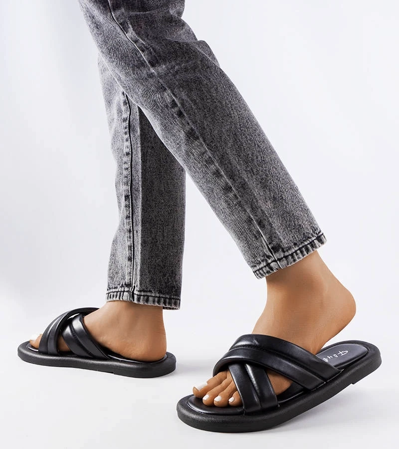 Schwarze Lubbock Sandalen