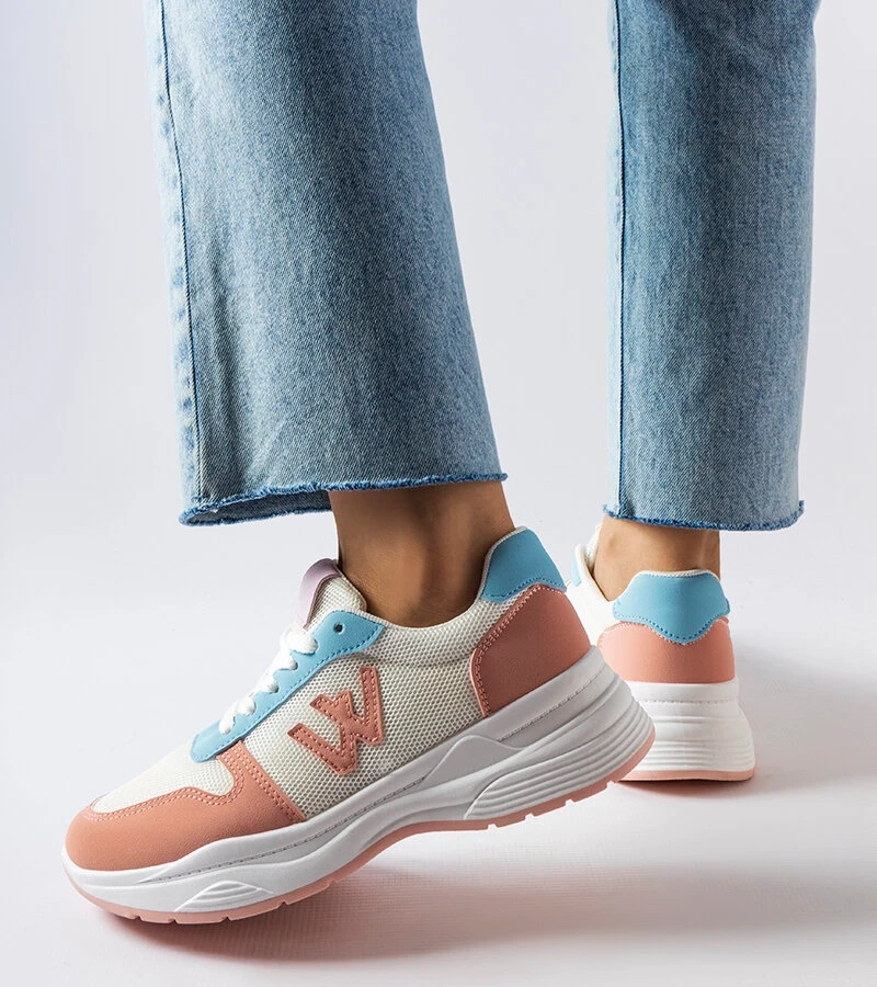 Weiß-Rosa-Blau Teresio Sneakers
