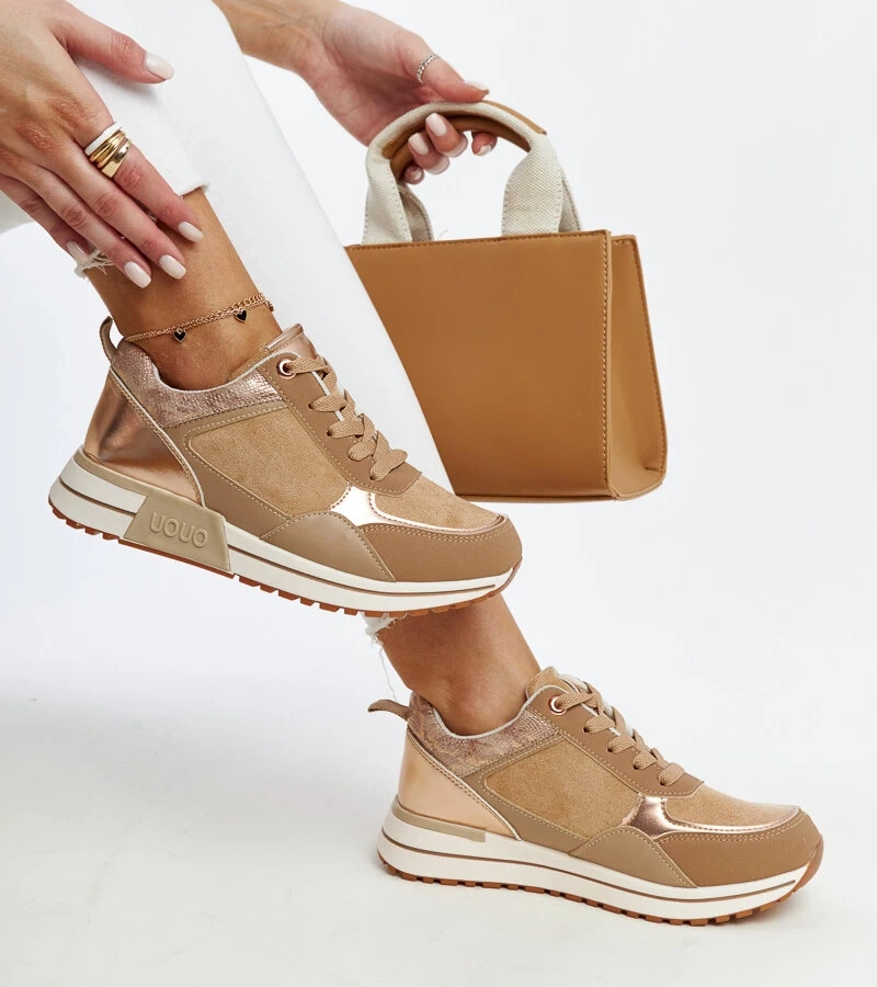 Braune Plattform-Sneakers Kerttu