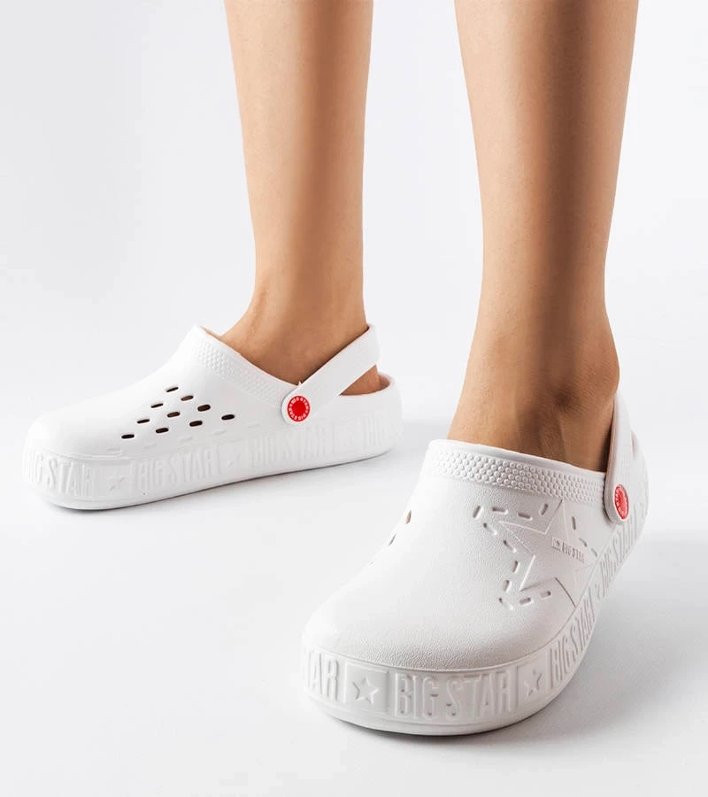 Weiße Pantoletten Big Star II275003