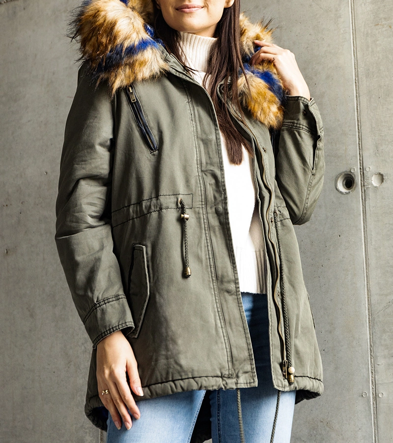 Damen grüne Winterparka Cleland
