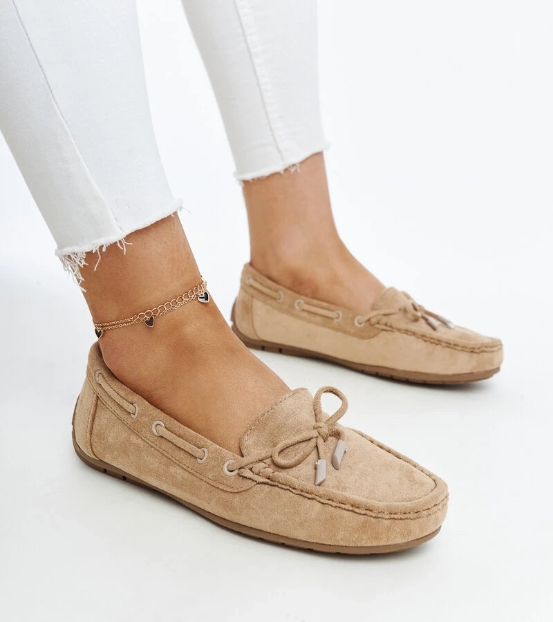 Braune Mokassins mit Schleife von Hayam