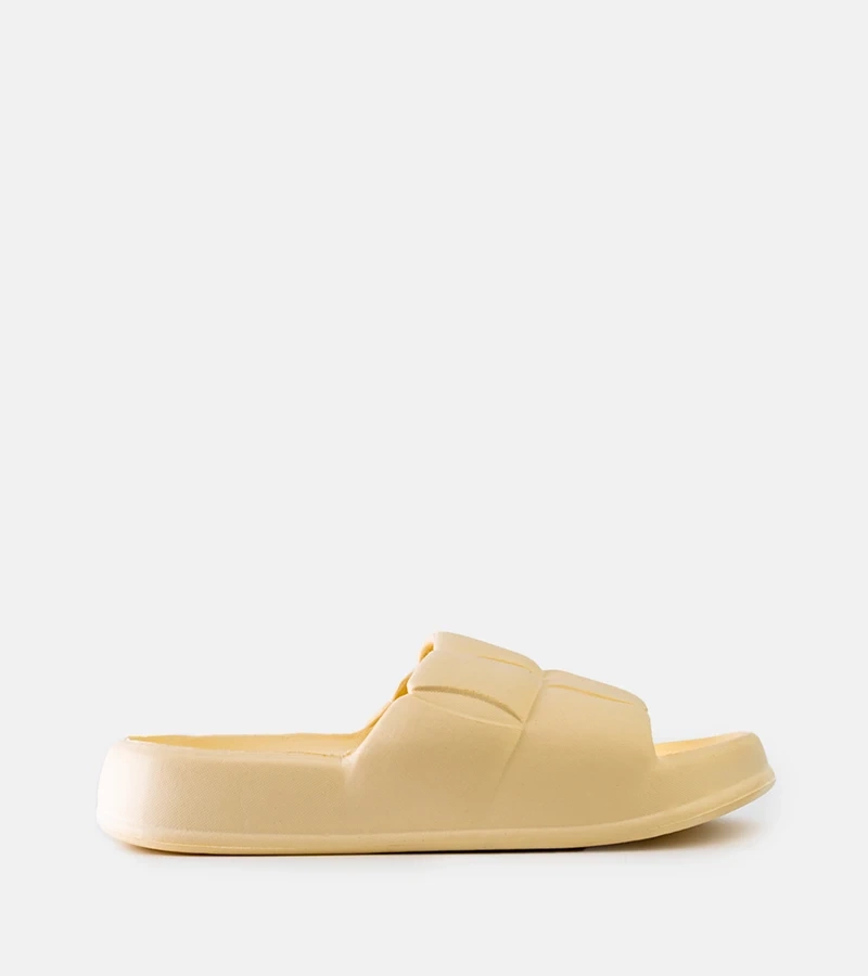 Beige Lete Schaumstoff-Pantoletten