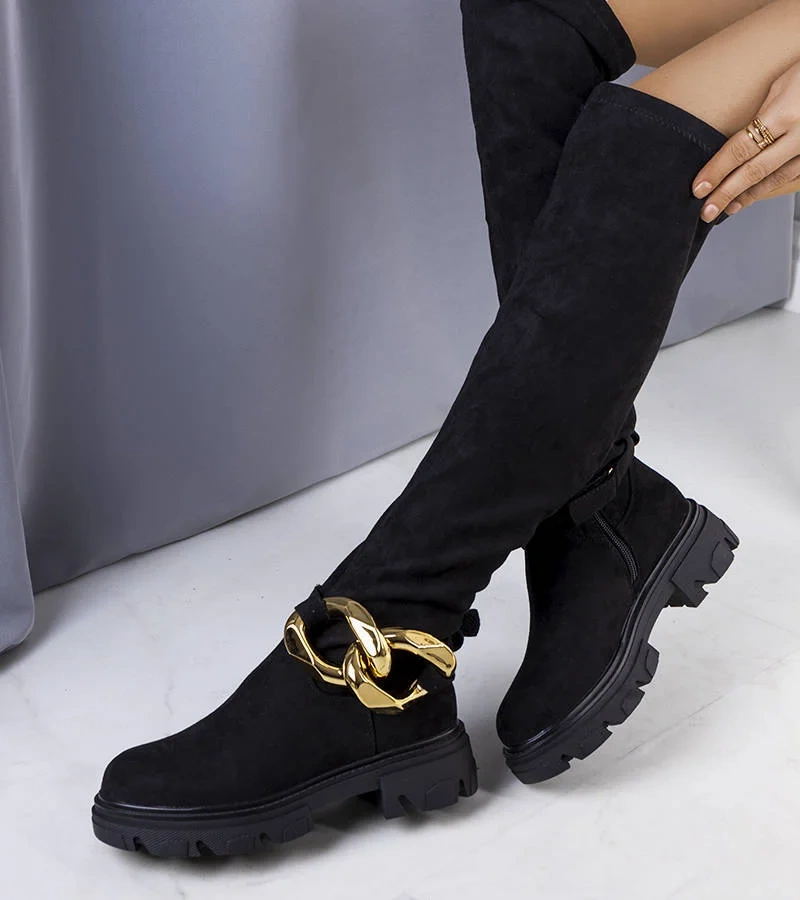 Schwarze hohe Stiefel von Rero