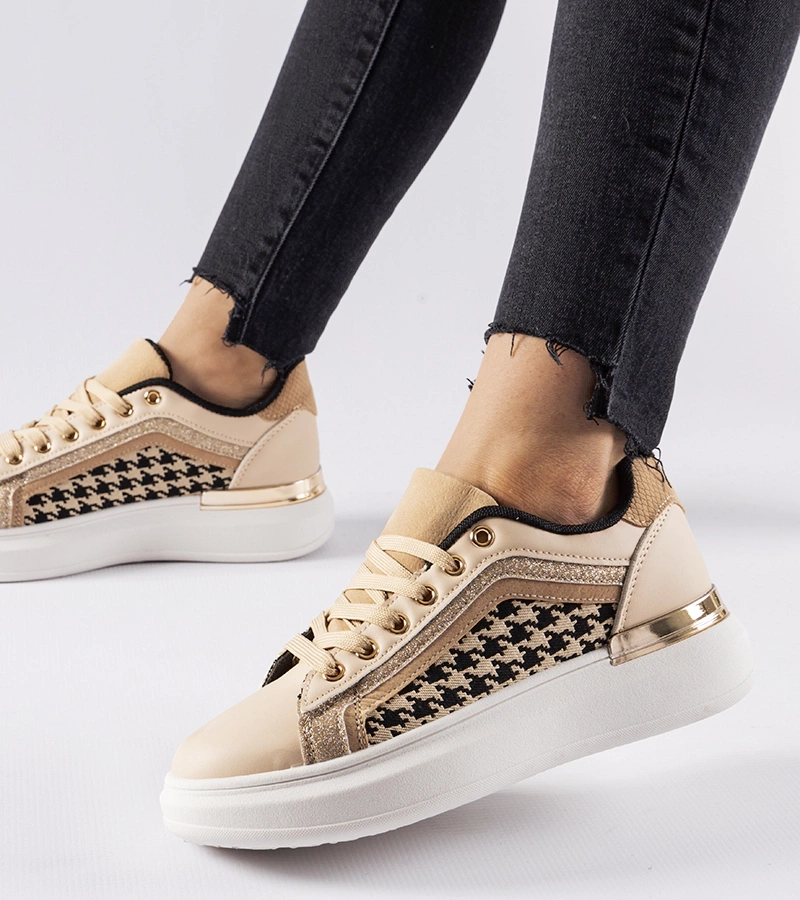 Beige Briercliff Sneakers mit Glitzer