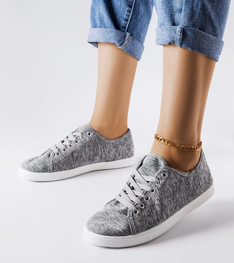 Graue Stoff-Turnschuhe von Razan
