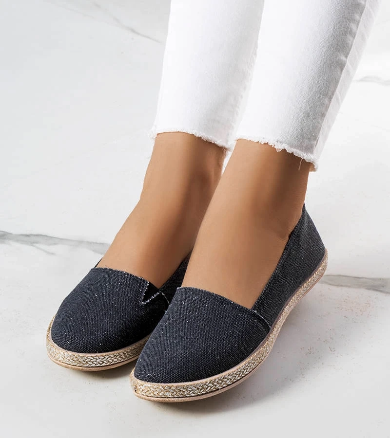 Schwarze Damen Espadrilles Amiral