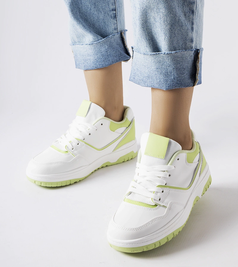 Weiß-grüne Barrette Sneakers