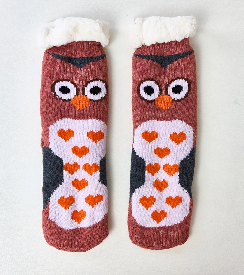 Rosa Socken mit der Eule Lotis