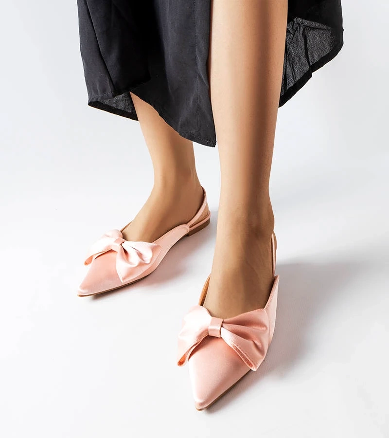 Rosa Longhena Ballerinas mit offener Ferse