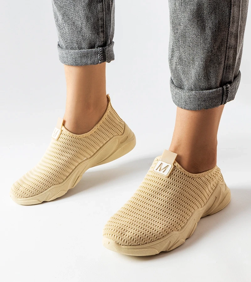 Beige Damen-Slip-On-Sportschuhe Azalee