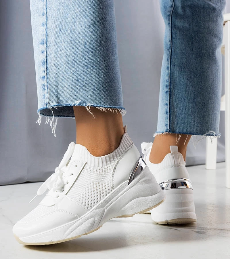 Weiße Keil-Sneakers von Ann