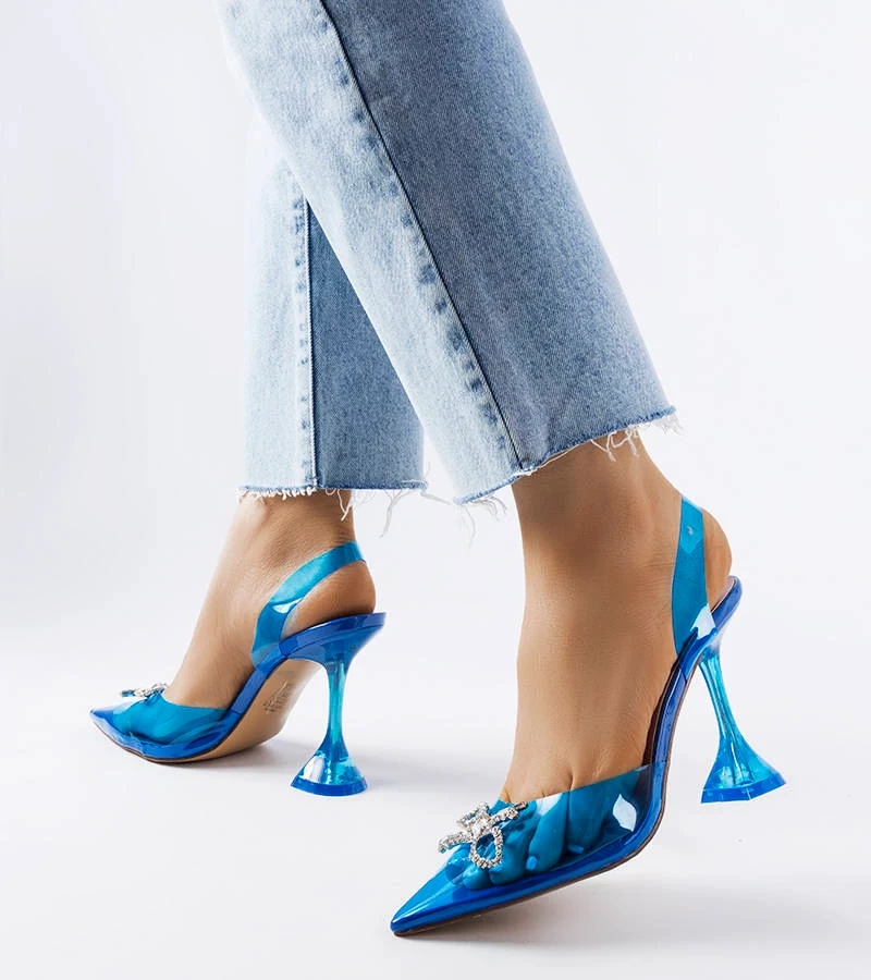 Blaue transparente Pumps von Girard