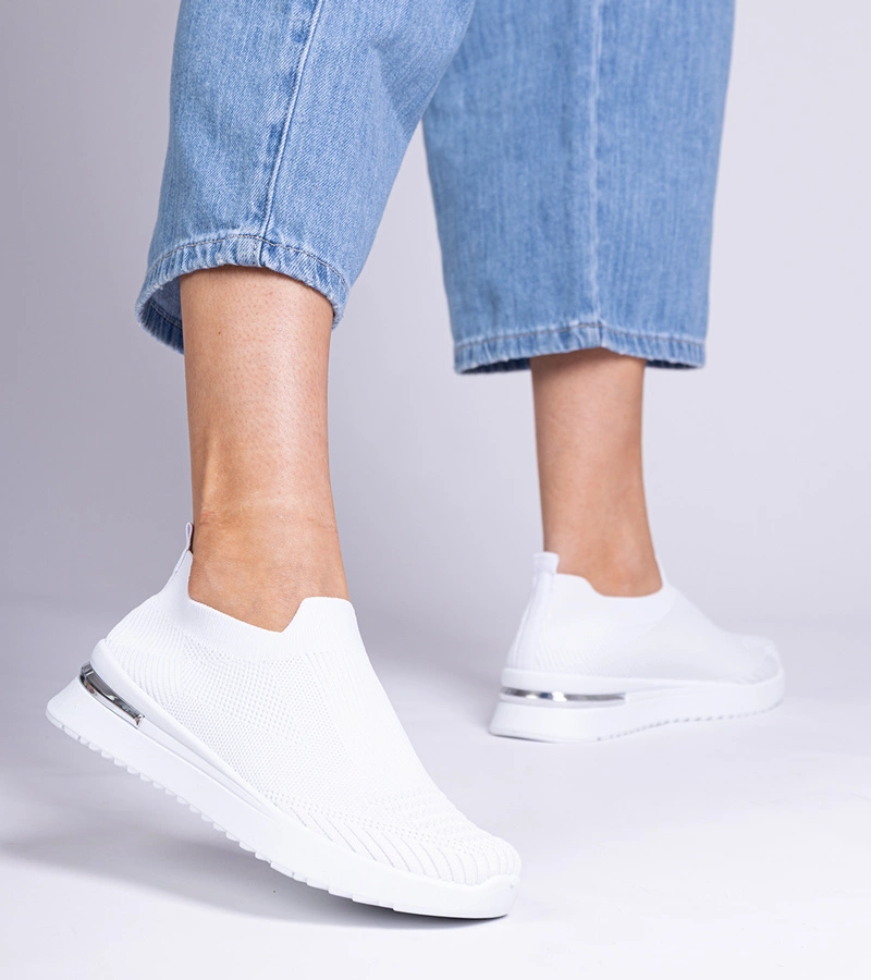 Weiße Slip-On-Sneaker Zamudia