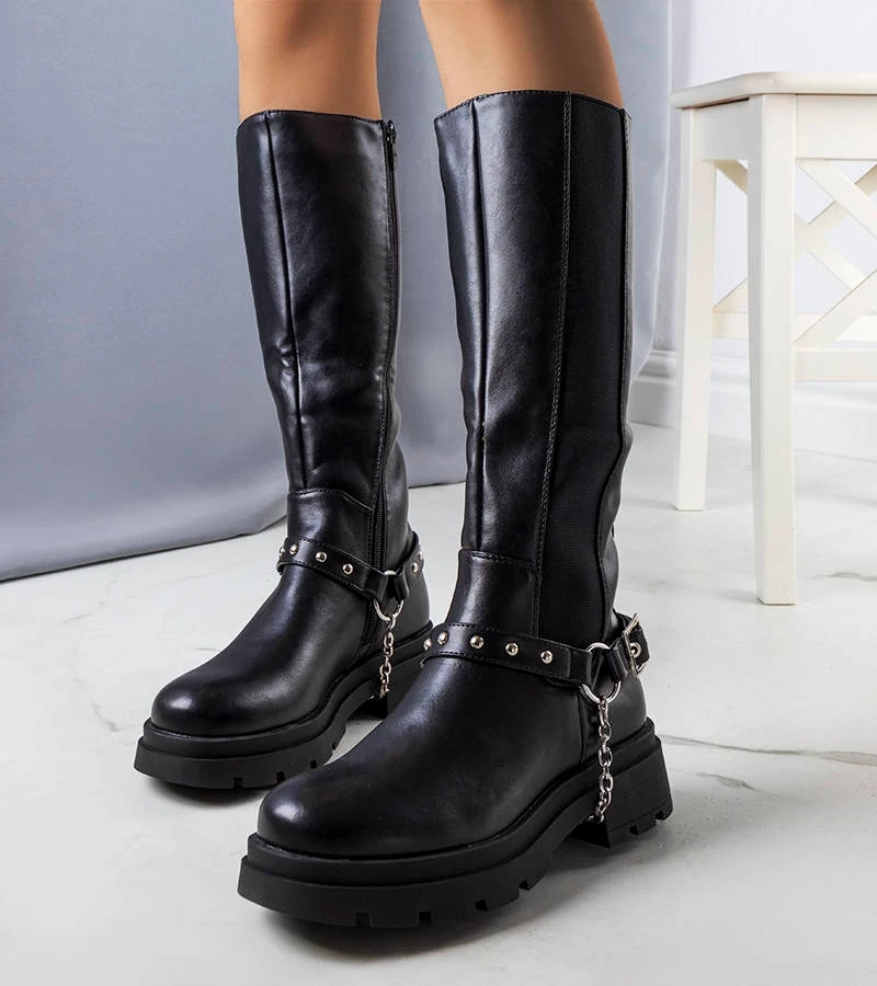 Ross' schwarze, gefütterte Stiefel