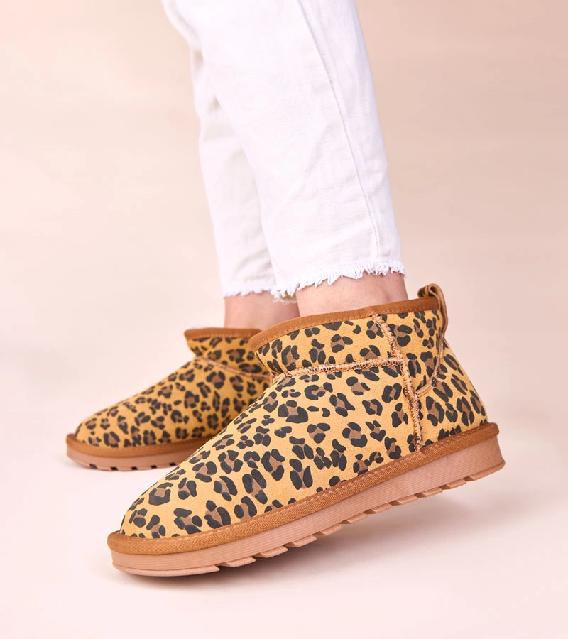 Panther Schneestiefel Naturleder gefüttert mit Fell Matilda