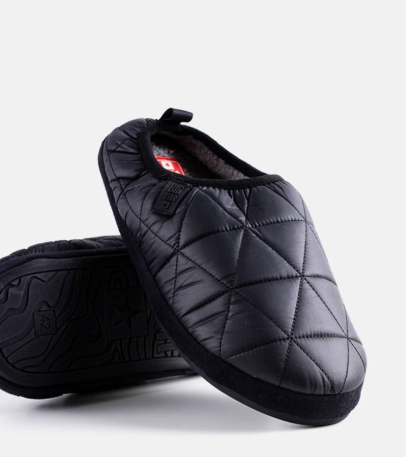 Schwarze gefütterte Hausschuhe Big Star KK174365