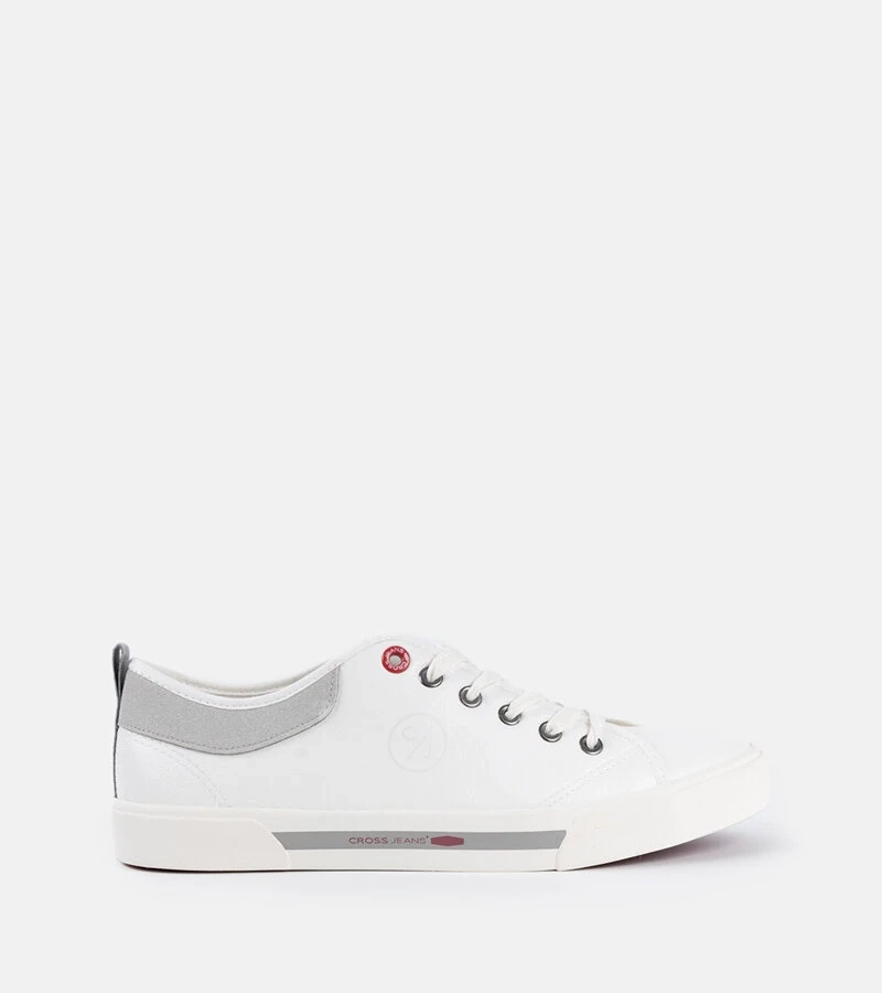 Weiß-graue Herren Sneakers CROSS JEANS