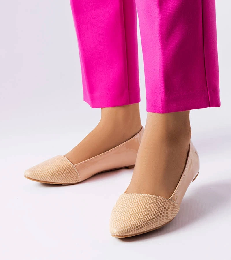 Beige elegante Ballerinas Riel