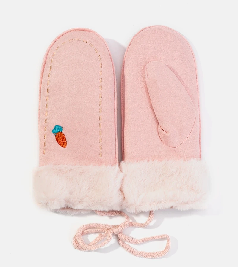 Rosa Kinderhandschuhe Carrot