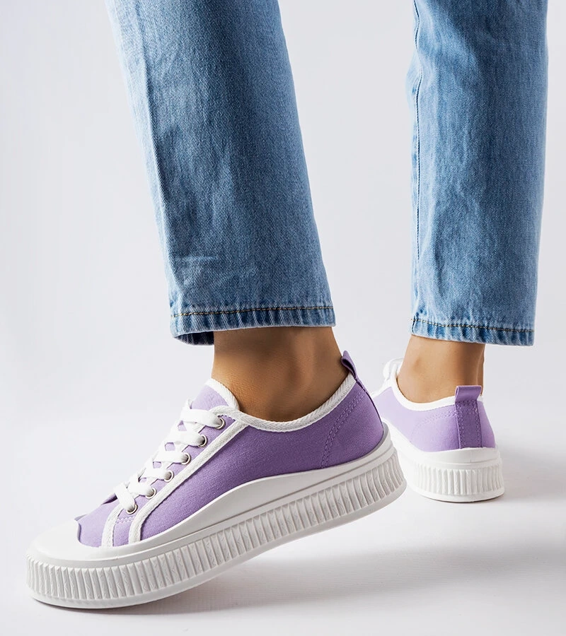 Lila Plateau-Sneaker von Alfianello