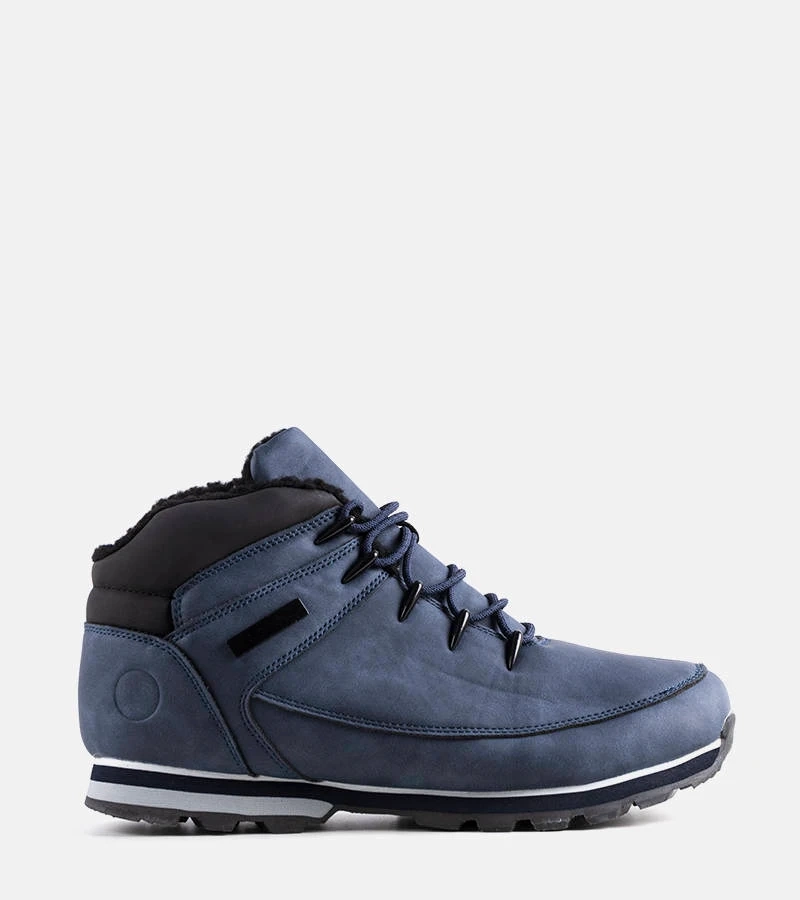 Marineblaue, gefütterte Jemma-Trapperstiefel