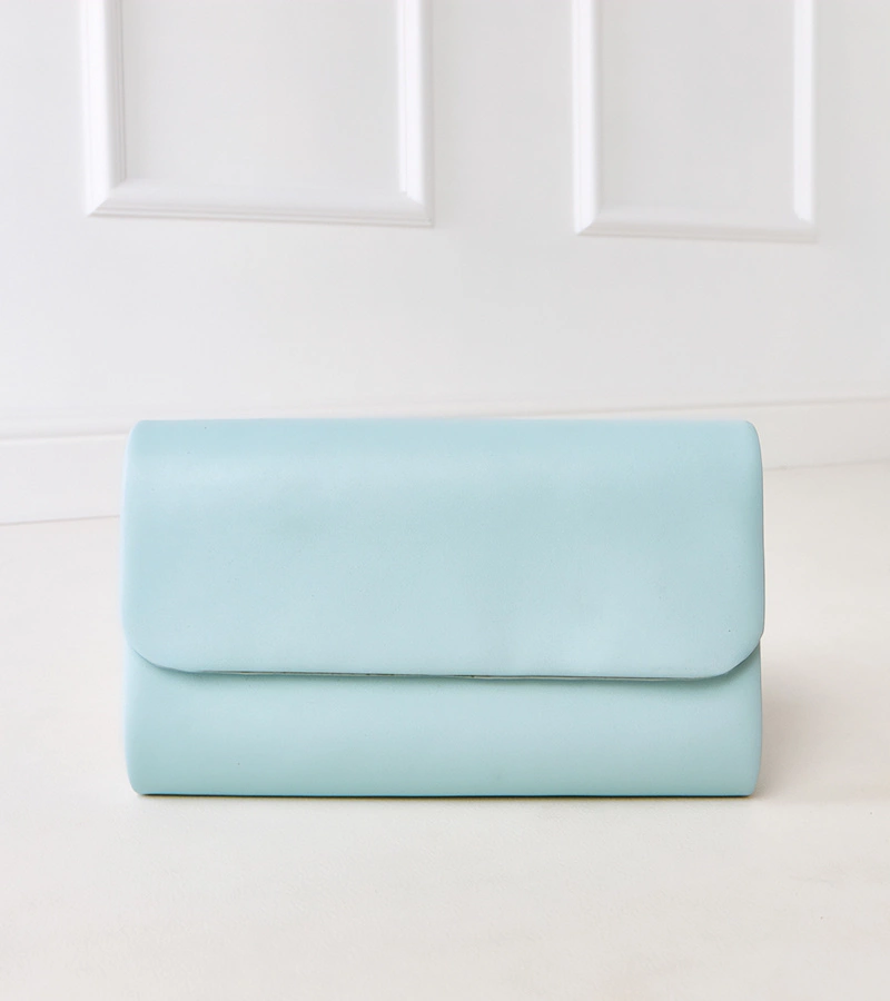 Blaue Crock-Umschlagtasche