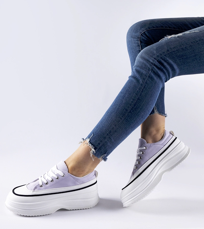 Lila Plateau-Sneakers von Plesio