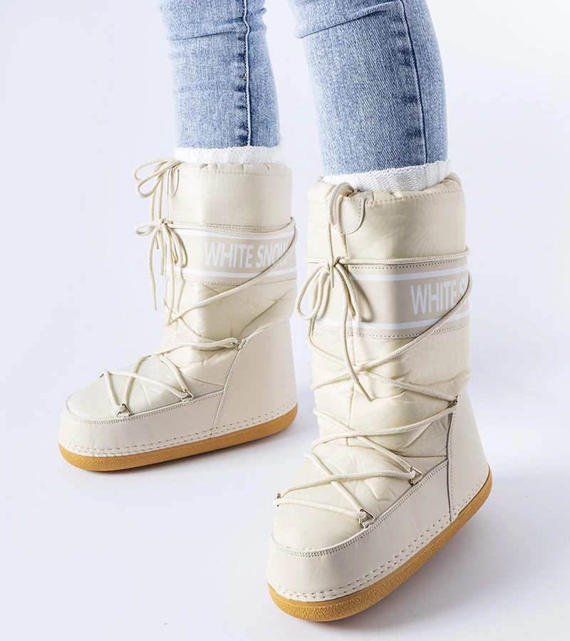 Beige leichte gefütterte Schneestiefel Everett