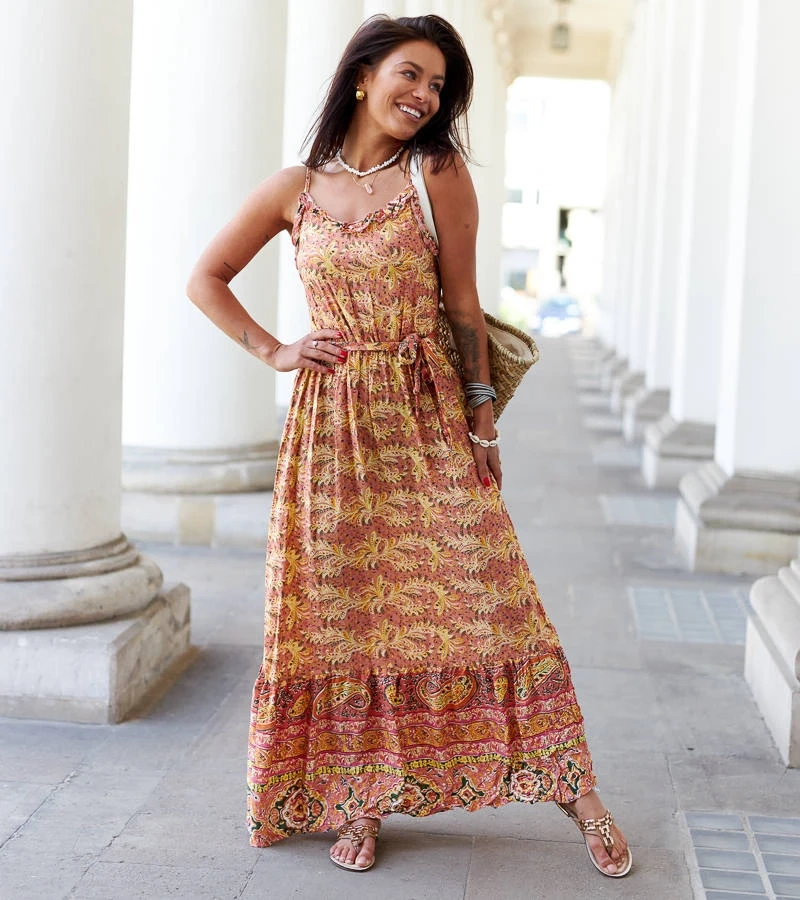 Gemustertes Maxikleid Libera