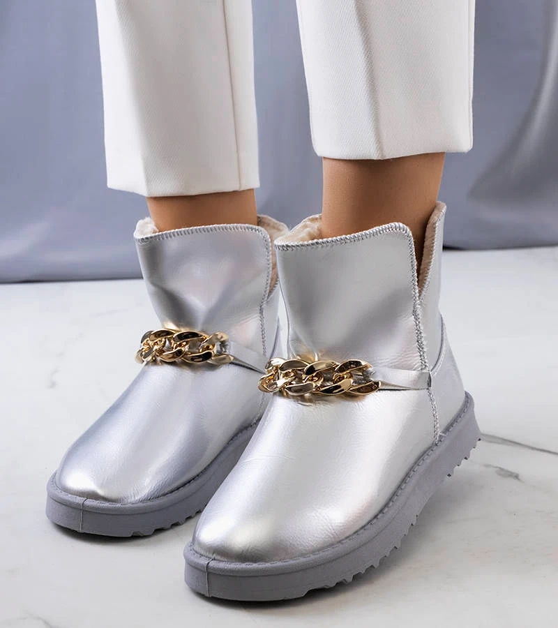 Silberne Damen Schneestiefel Catola