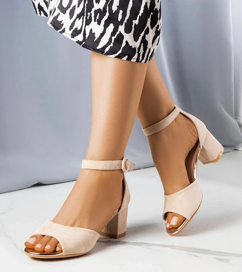 Beige Clementine Stilettosandalen