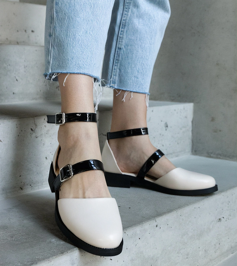 Czarna Ballerinas mit Schnalle Josiane