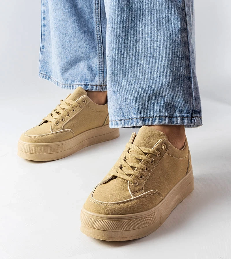 Beigefarbene Amathymes-Plateau-Sneaker