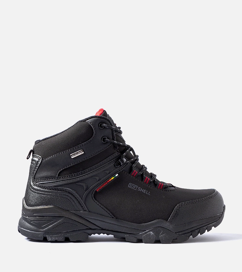 Schwarze Herren-Trekkingstiefel Fedele
