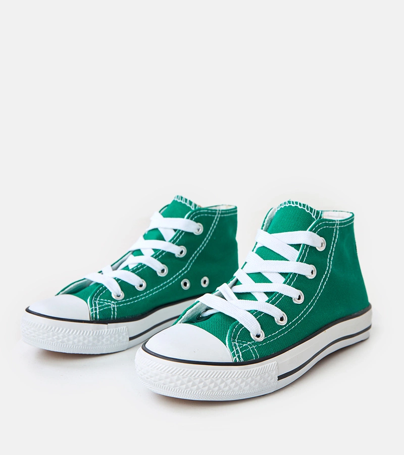 Grüne Kinder-Knöchelturnschuhe Tandy