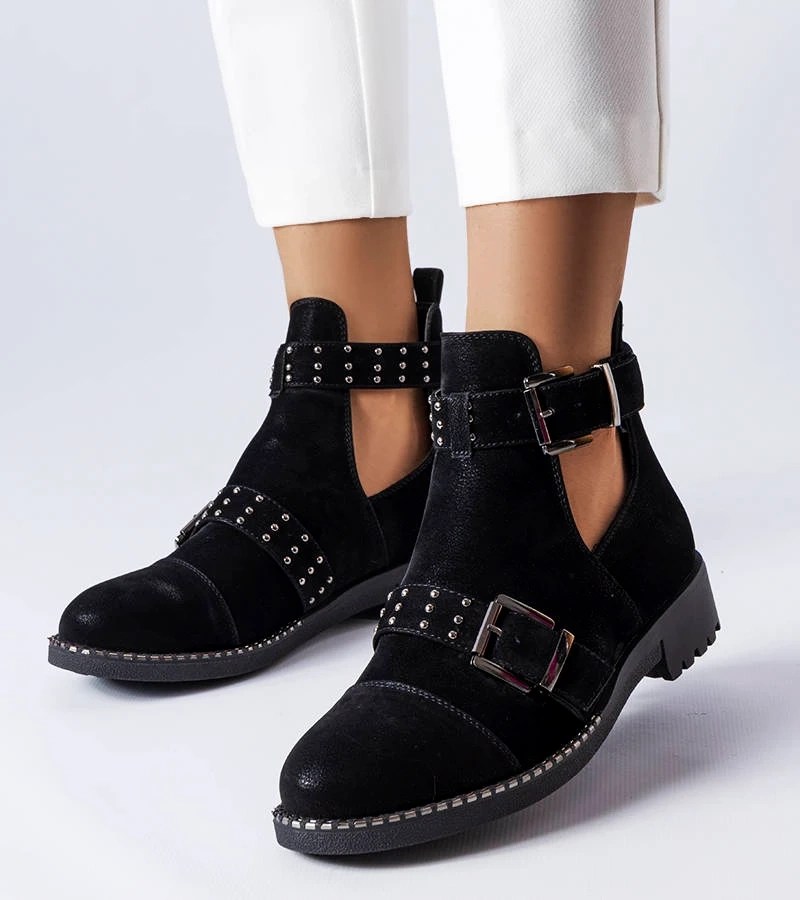 Schwarze Stiefeletten mit Ausschnitt von Gauthier