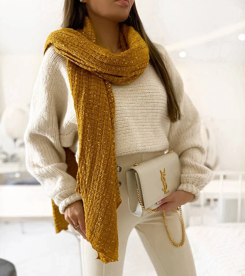 Gelber gepunkteter Schal von Khalil