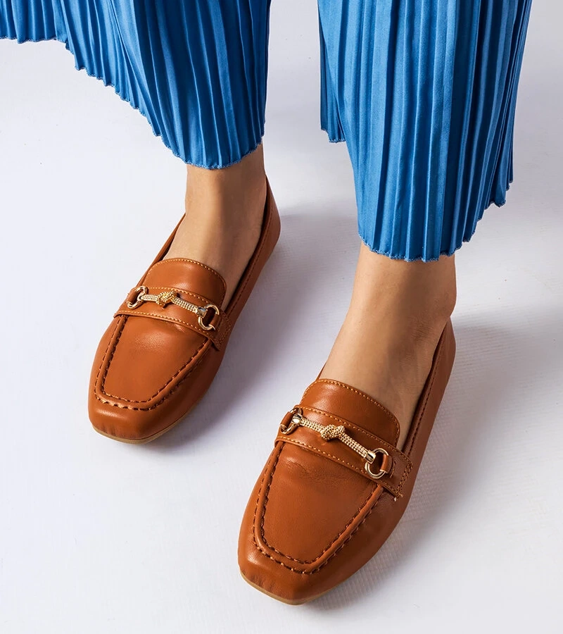 Braune dekorative Mokassins von Docherty