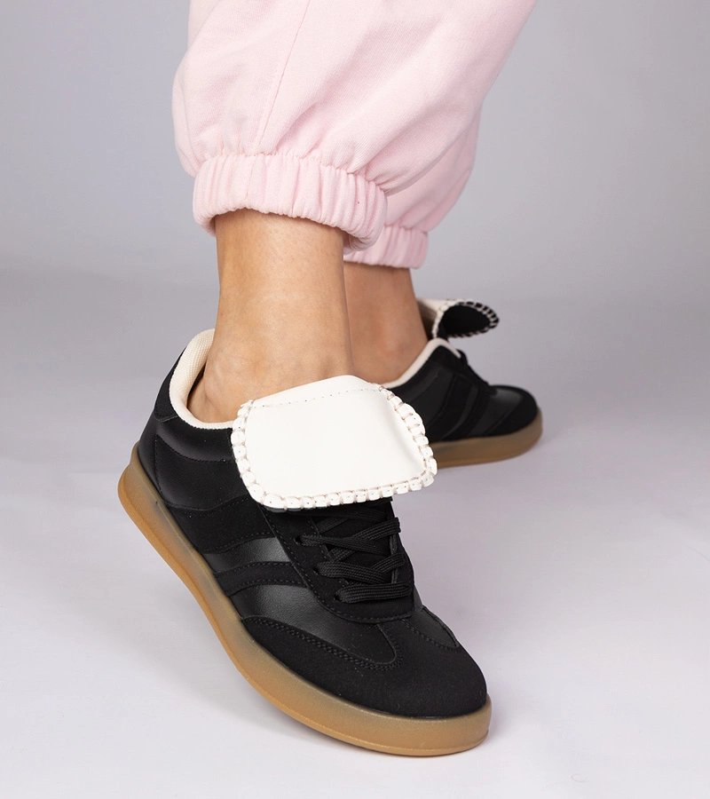 Schwarze Damen-Sneaker Sportschuhe Lukka