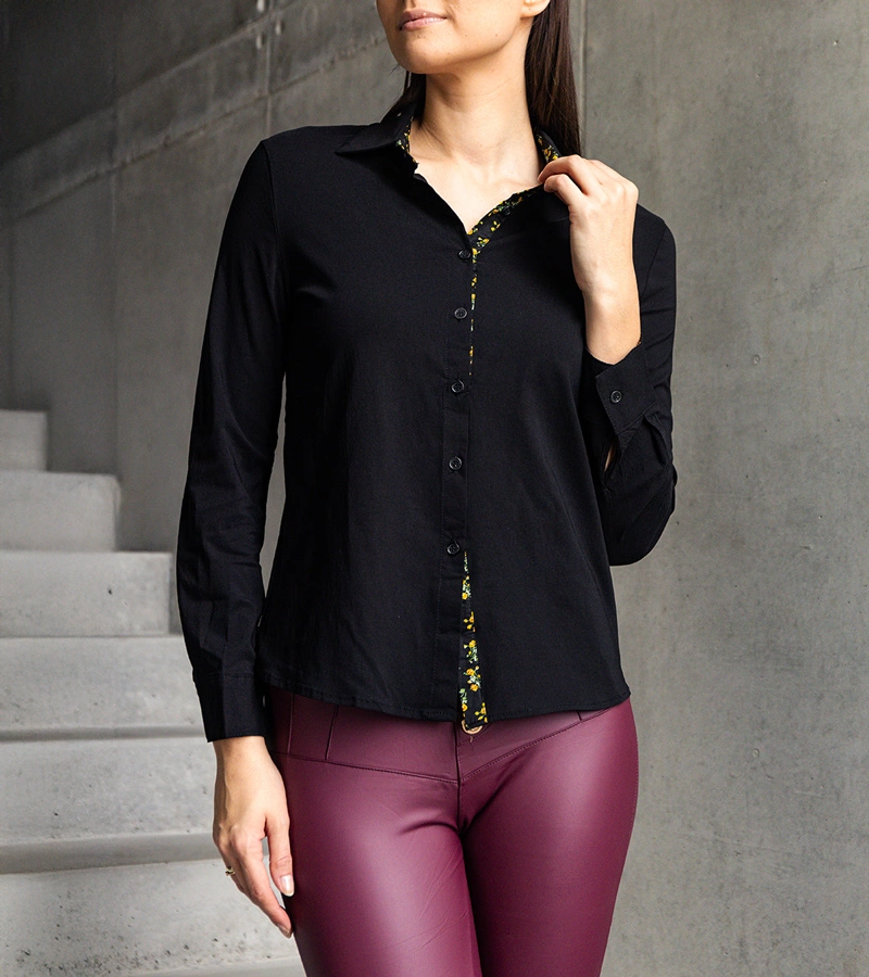 Weiße Damenbluse YX013 BLACK