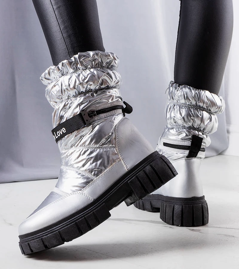 Silberne Schneestiefel LoveXsnow