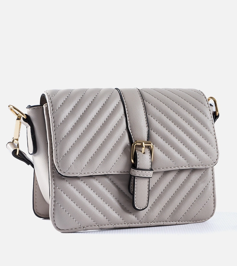 Beige gesteppte Virgilio Umhängetasche