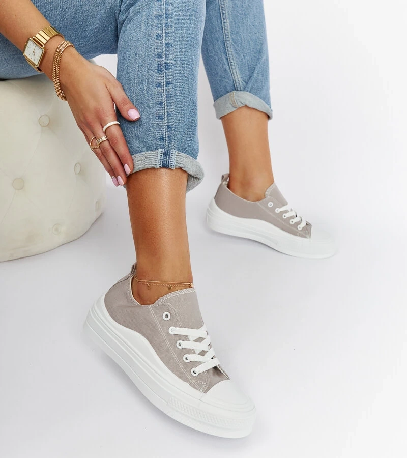 Graue Plattform-Sneaker von Blais