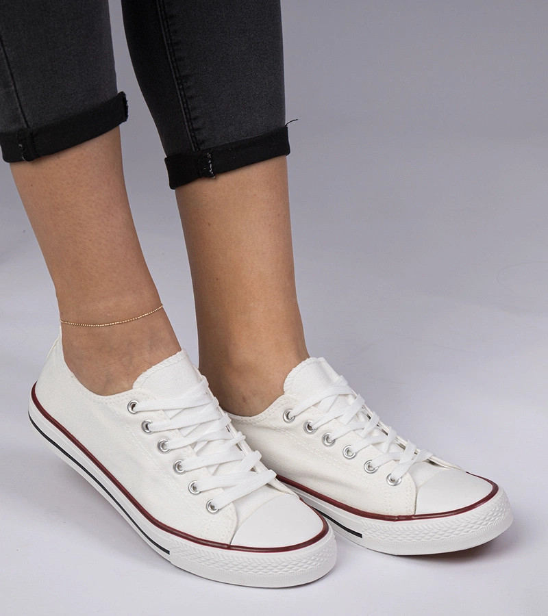 Weiße klassische Damen-Sneaker Menfis