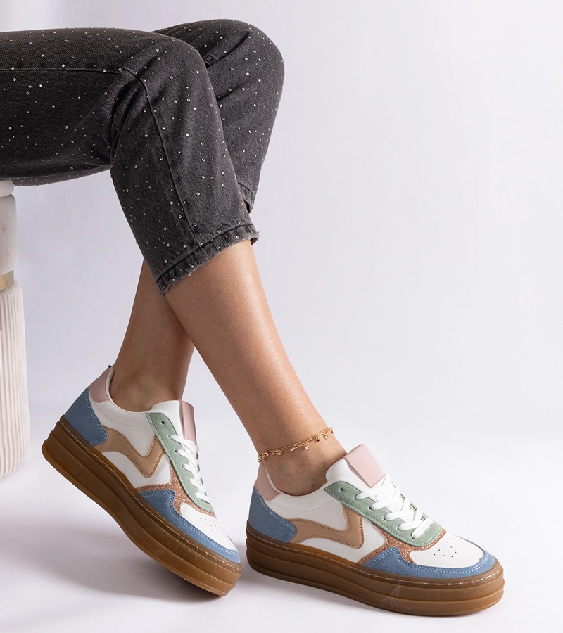 Blaue Sneakers mit Gummisohle Quica