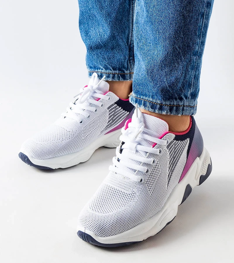 Weiß-blaue sportliche Sneakers Galatee